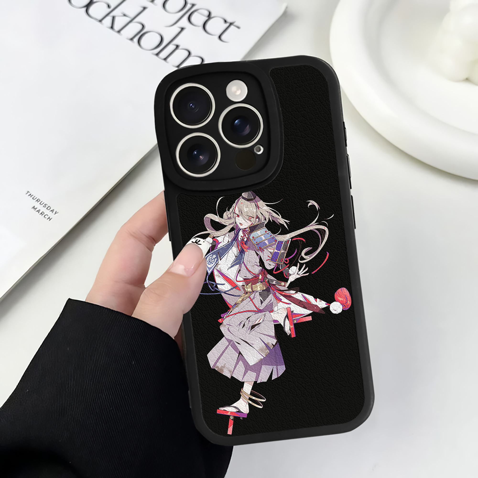 （画像用） 刀剣乱舞 Touken Ranbu 【iPhone 16シリーズ対応】シリコンスマホケース（レザー調） 材質：シリコン
